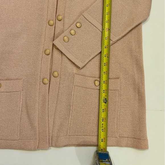 Vintage San Remo 4 Piece Pink Knit Pant Suit Cardigan Pant Skirt Tank Size XL - Picture 8 of 15